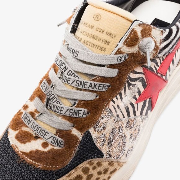 Golden Goose Running Sole Sneakers in Animal-print Pony Skin - Picture 3 of 10